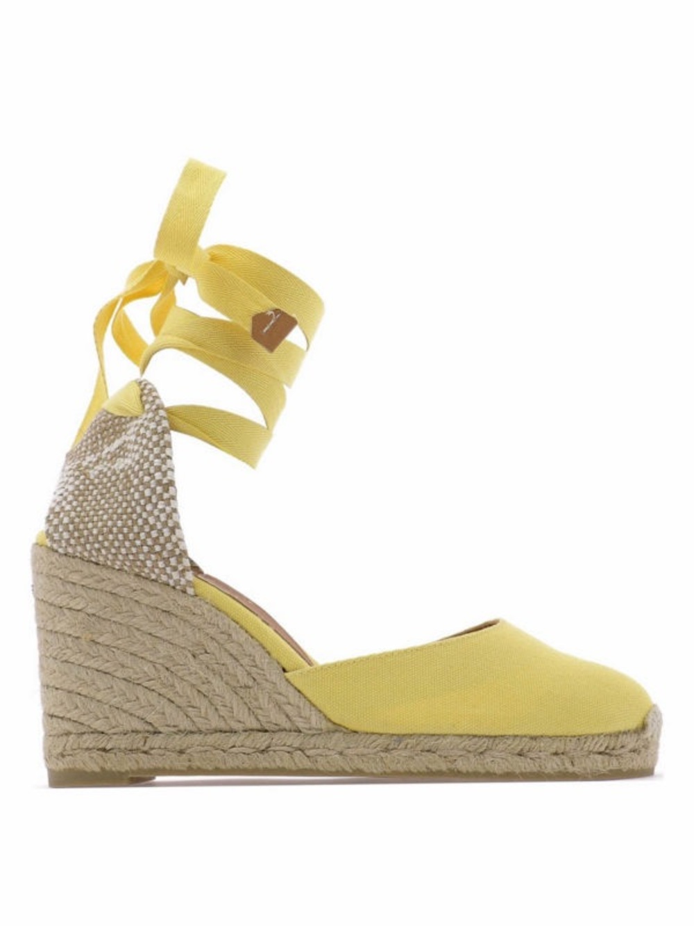 Castañer Carina Espadrille Wedge Sandals in Yellow, Size EU 36 / US 6